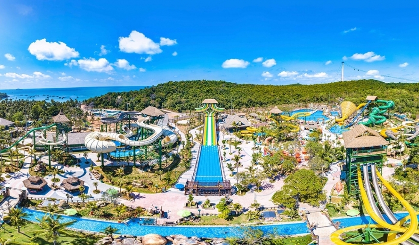 Aquatopia Water Park and its colorful water slides
